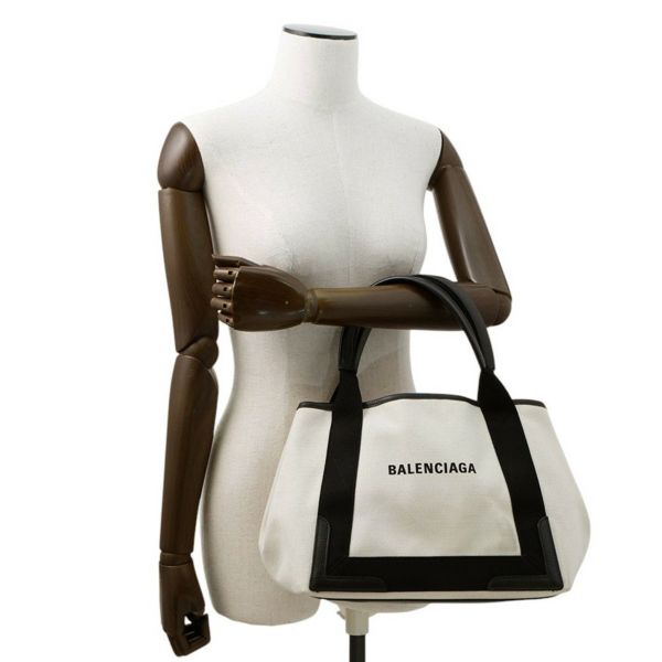バレンシアガ トートバッグ ネイビーカバス S ポーチ付 339933 BALENCIAGA 黒