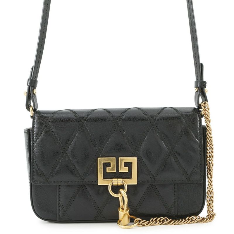 ジバンシー ショルダーバッグ ロゴ レザー GIVENCHY バッグ 黒