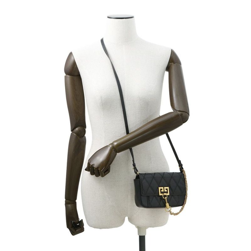 ジバンシー ショルダーバッグ ロゴ レザー GIVENCHY バッグ 黒