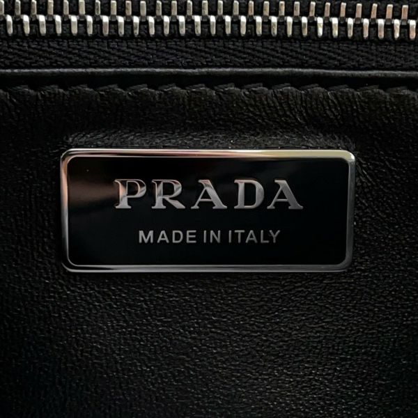 プラダ ハンドバッグ ロゴ ミディアム レザー 1BN026 PRADA 2wayショルダー 黒