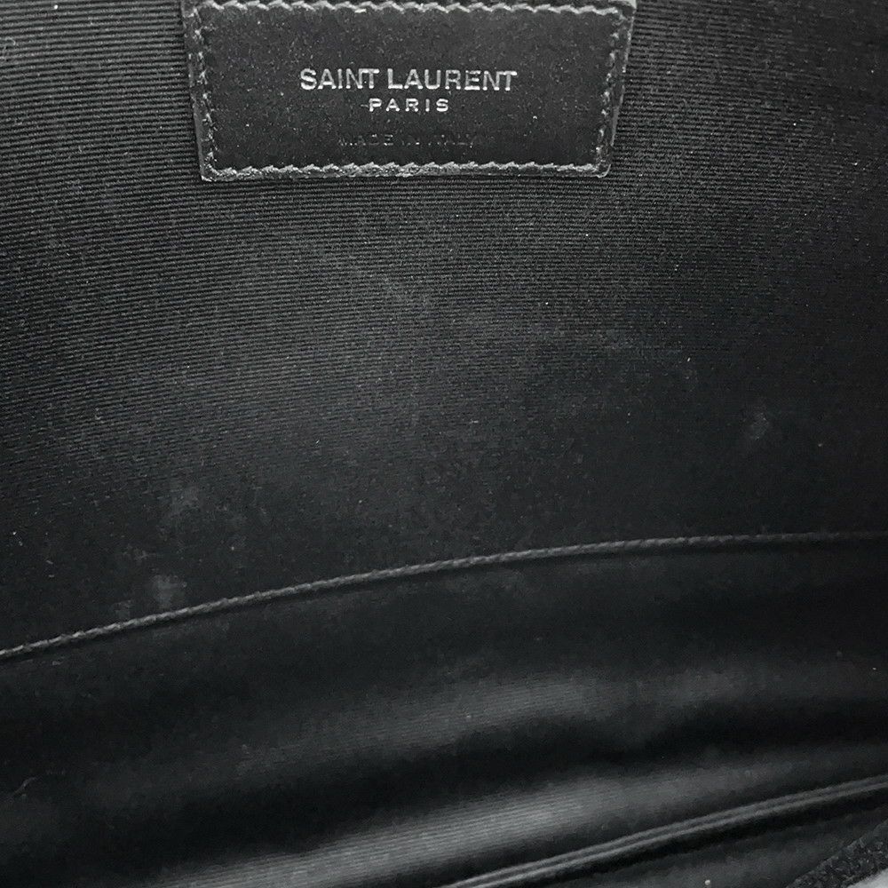 サンローランパリ クラッチバッグ モノグラム ジップ タブレットホルダー 453249 SAINT LAURENT PARIS 黒