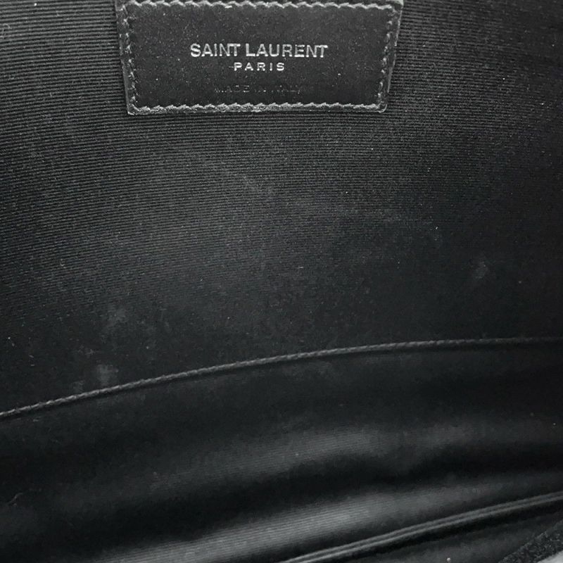 サンローランパリ クラッチバッグ モノグラム ジップ タブレットホルダー 453249 SAINT LAURENT PARIS 黒