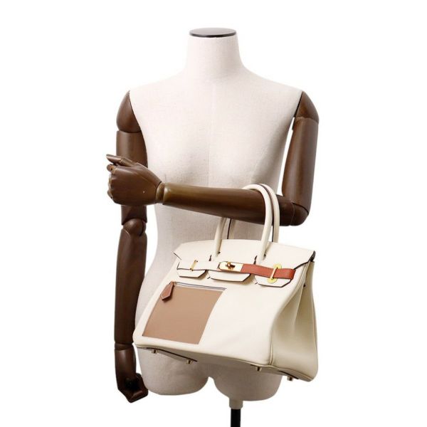 エルメス バーキン30 カラーマティック ナタ/キュイーブル/ライム/モーヴシルベストル/ブルーブリュム/チャイ/ゴールド金具 スイフト B刻印