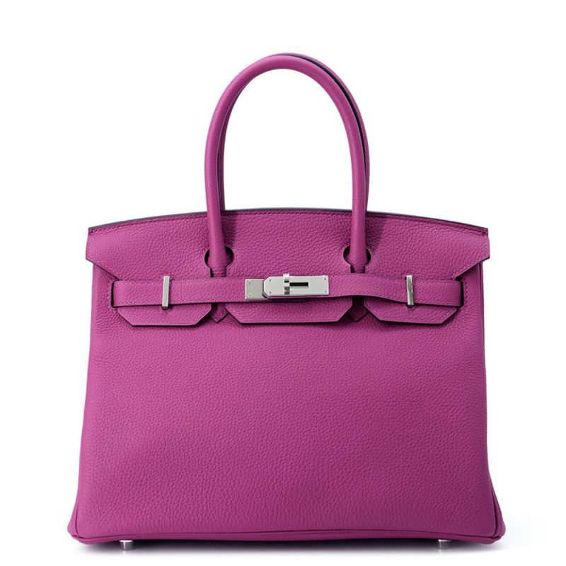 エルメス バーキン30 ローズパープル/シルバー金具 トゴ A刻印 HERMES Birkin ハンドバッグ