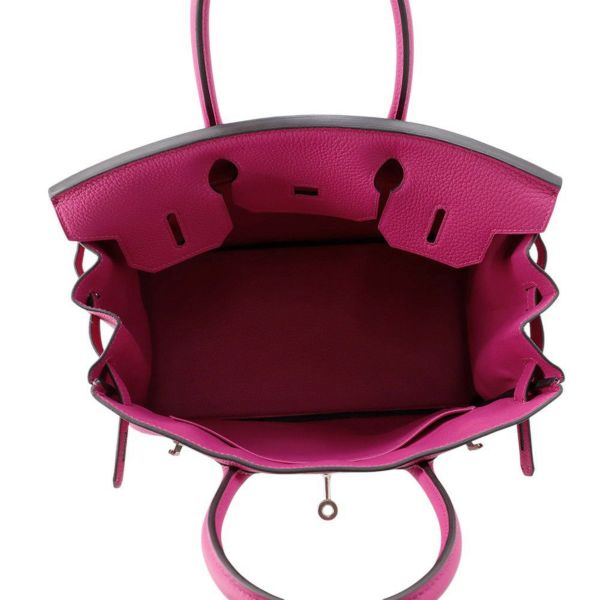 エルメス バーキン30 ローズパープル/シルバー金具 トゴ A刻印 HERMES Birkin ハンドバッグ