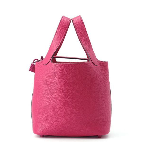 エルメス ハンドバッグ ピコタンロックPM モノクローム ローズメキシコ/ピンク金具 トリヨンクレマンス U刻印