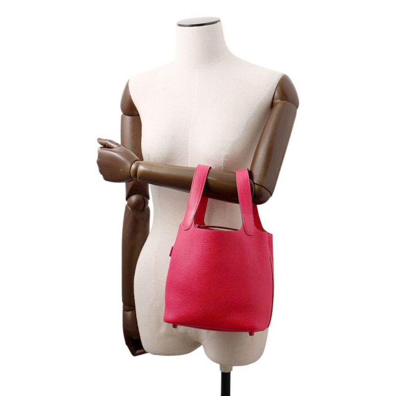 エルメス ハンドバッグ ピコタンロックPM モノクローム ローズメキシコ/ピンク金具 トリヨンクレマンス U刻印