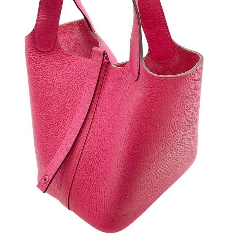 エルメス ハンドバッグ ピコタンロックPM モノクローム ローズメキシコ/ピンク金具 トリヨンクレマンス U刻印