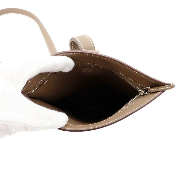 エルメス ボディバッグ ポルトフォイユ・ポッシャンプリュス エトゥープ/シルバー金具 スイフト U刻印