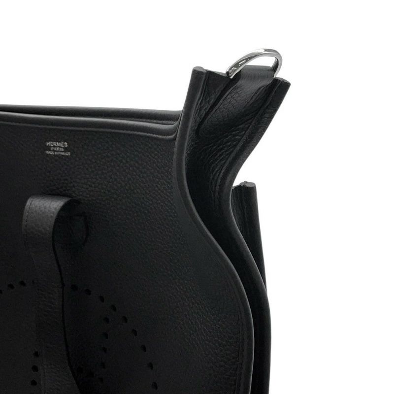 エルメス ショルダーバッグ エブリン3 GM ブラック/シルバー金具 トリヨンクレマンス K刻印 HERMES Evelyne 黒