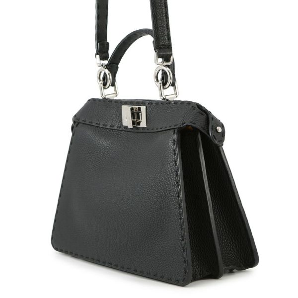 フェンディ ハンドバッグ セレリア ピーカブー アイシーユー ISEEU スモール 8BN327 2way ステッチ 黒