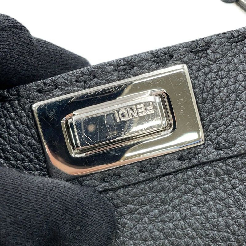 フェンディ ハンドバッグ セレリア ピーカブー アイシーユー ISEEU スモール 8BN327 2way ステッチ 黒