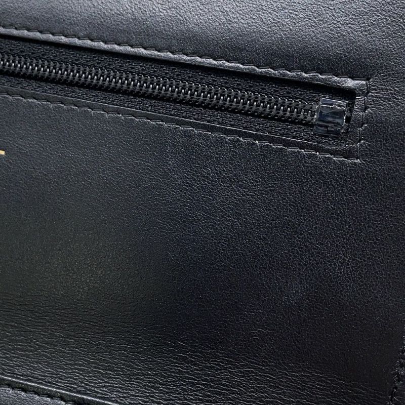 シャネル チェーンウォレット カメリア ココマーク キャビアスキン A47421 CHANEL 財布 黒