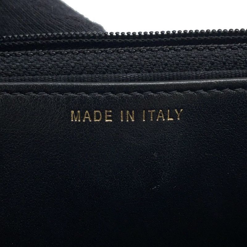 シャネル チェーンウォレット カメリア ココマーク キャビアスキン A47421 CHANEL 財布 黒