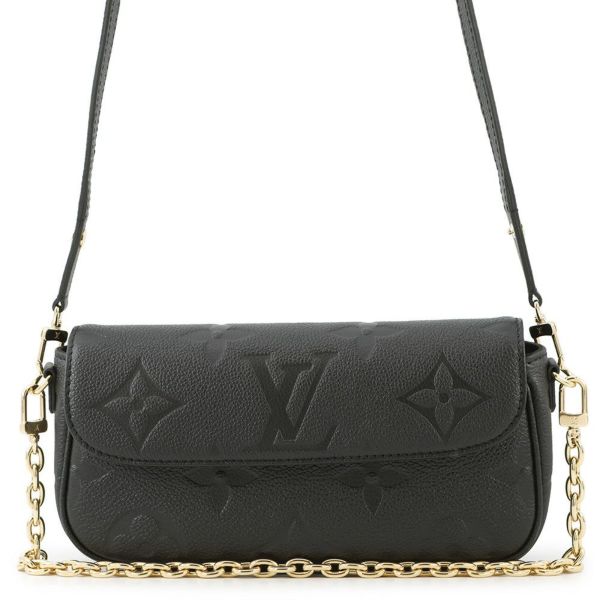 ルイヴィトン チェーンウォレット モノグラム・アンプラント ウォレット オン チェーン・アイビー M82154  2way 黒 ブラック