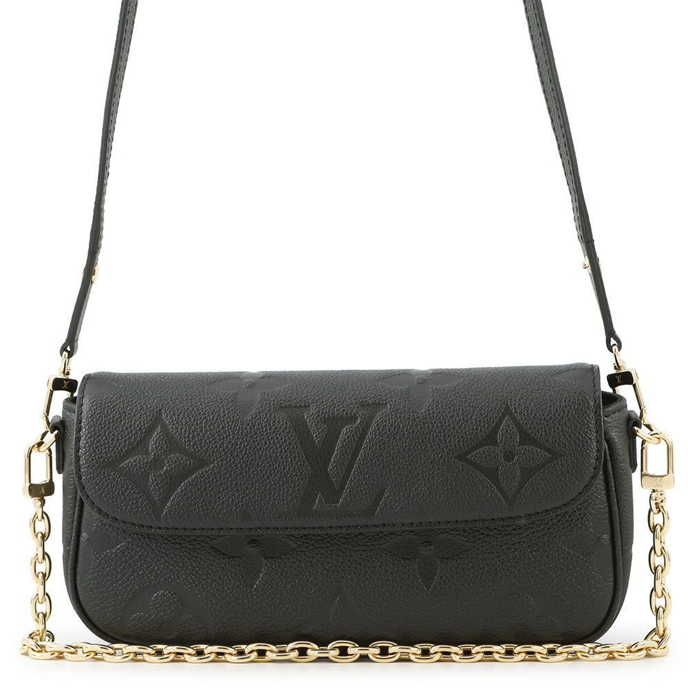 ルイヴィトン チェーンウォレット モノグラム・アンプラント ウォレット オン チェーン・アイビー M82154  2way 黒 ブラック