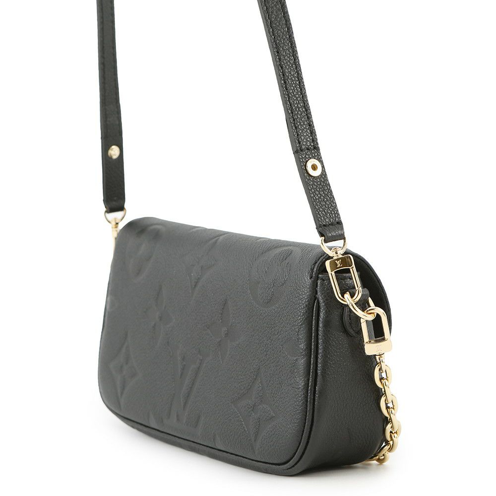 ルイヴィトン チェーンウォレット モノグラム・アンプラント ウォレット オン チェーン・アイビー M82154  2way 黒 ブラック