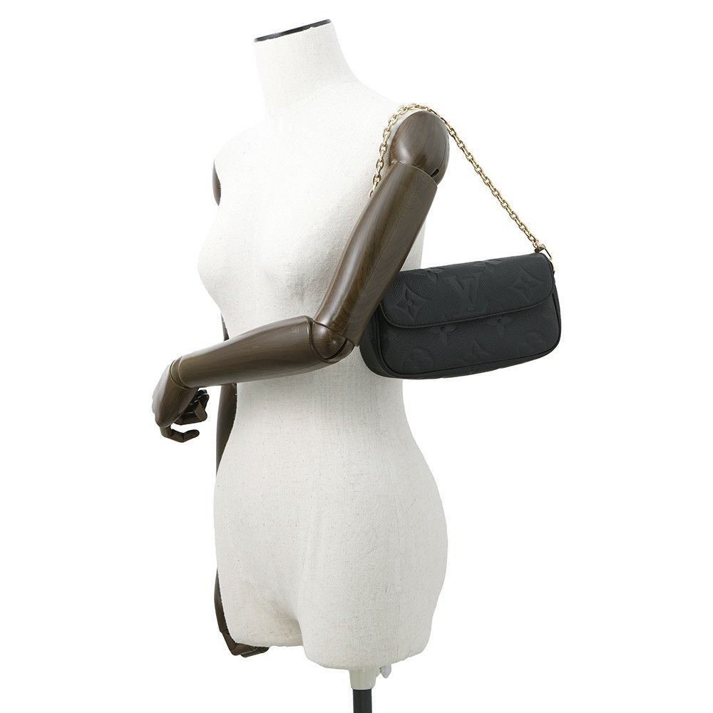 ルイヴィトン チェーンウォレット モノグラム・アンプラント ウォレット オン チェーン・アイビー M82154  2way 黒 ブラック