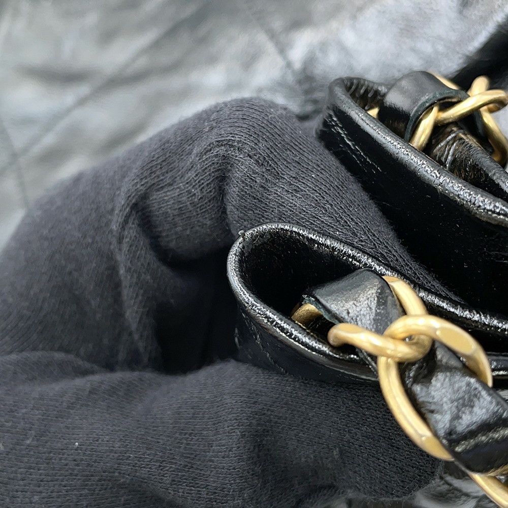 シャネル ハンドバッグ シャネル22 シャイニーカーフレザー AS3261 CHANEL ショルダーバッグ 黒