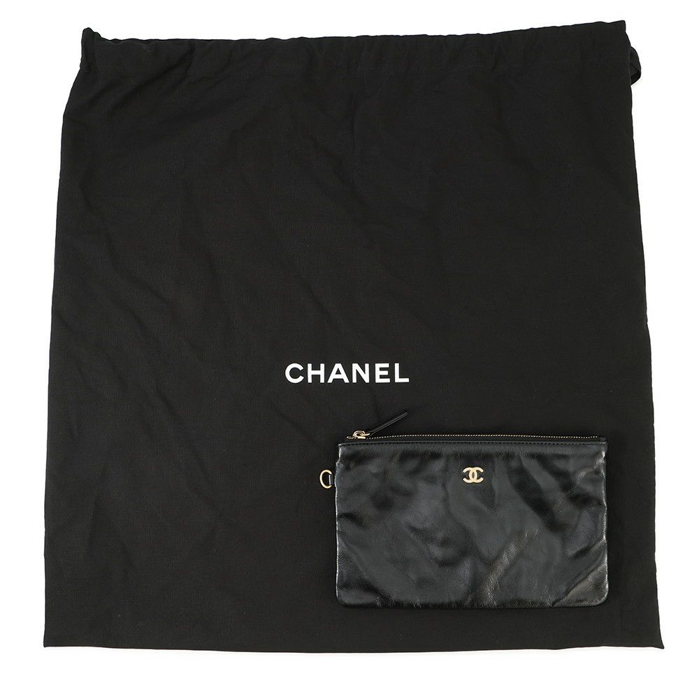 シャネル ハンドバッグ シャネル22 シャイニーカーフレザー AS3261 CHANEL ショルダーバッグ 黒