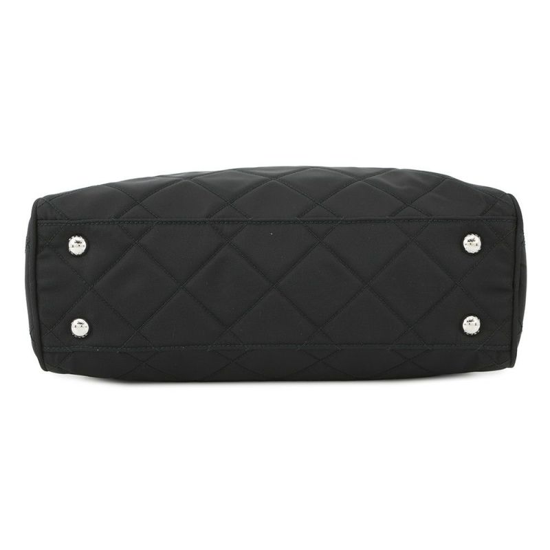 プラダ チェーンショルダーバッグ トライアングルロゴ キルティング ナイロン 1BB903 PRADA 黒