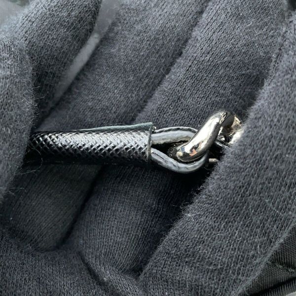 プラダ チェーンショルダーバッグ トライアングルロゴ キルティング ナイロン 1BB903 PRADA 黒