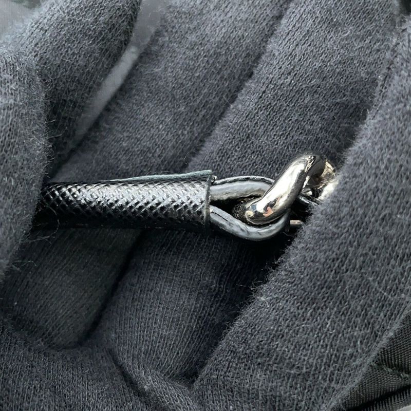 プラダ チェーンショルダーバッグ トライアングルロゴ キルティング ナイロン 1BB903 PRADA 黒