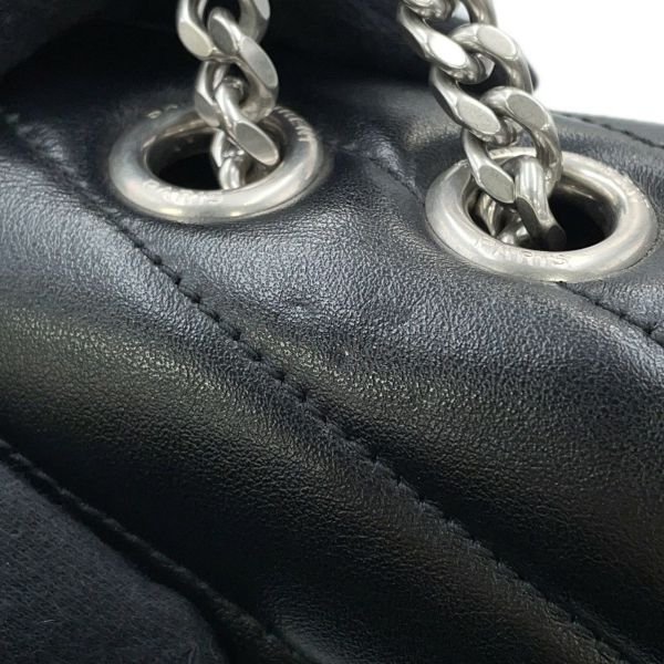 サンローランパリ チェーンショルダー バッグ ルル ミディアム レザー 574946 SAINT LAURENT PARIS 黒