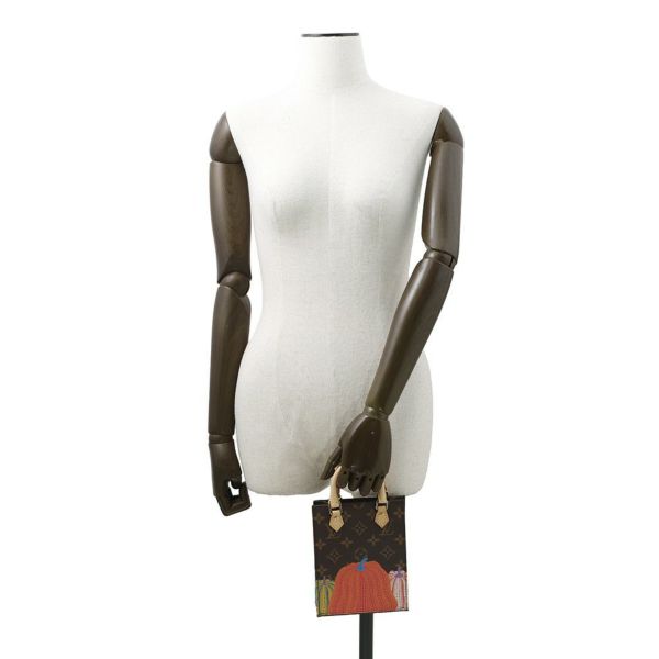 ルイヴィトン ハンドバッグ モニグラム・パンプキン LV×YK プティットサックプラ M82112 ミニバッグ 2wayバッグ 草間彌生