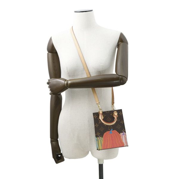 ルイヴィトン ハンドバッグ モニグラム・パンプキン LV×YK プティットサックプラ M82112 ミニバッグ 2wayバッグ 草間彌生