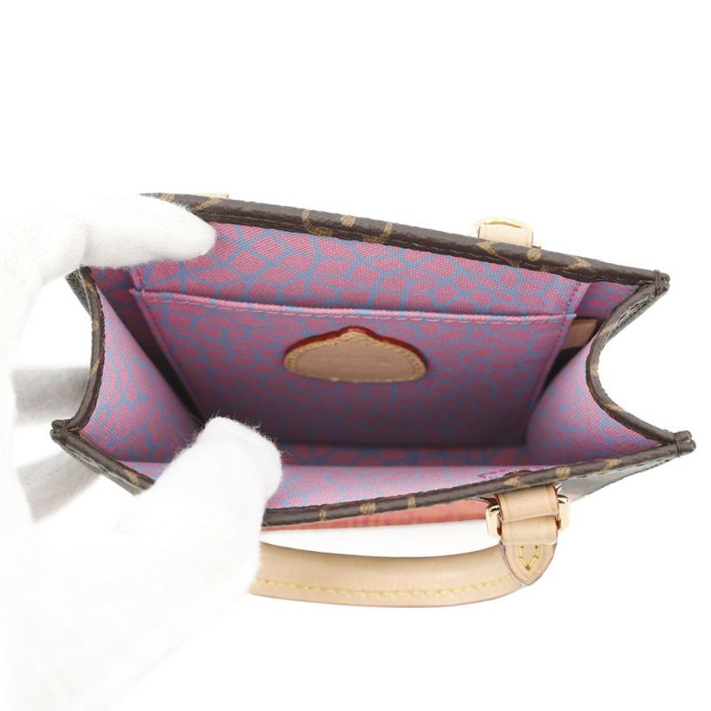 ルイヴィトン ハンドバッグ モニグラム・パンプキン LV×YK プティットサックプラ M82112 ミニバッグ 2wayバッグ 草間彌生