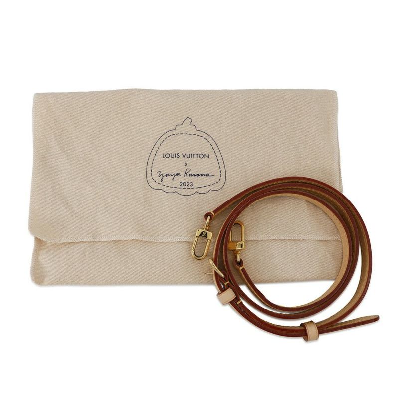 ルイヴィトン ハンドバッグ モニグラム・パンプキン LV×YK プティットサックプラ M82112 ミニバッグ 2wayバッグ 草間彌生