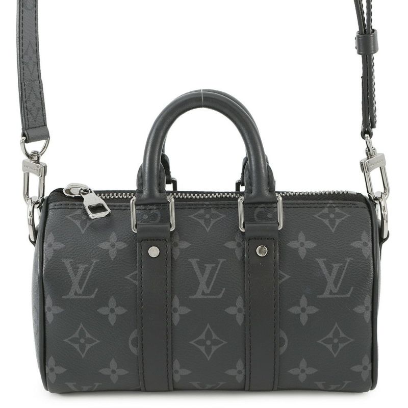 ルイヴィトン ハンドバッグ モノグラム・エクリプス/リバース キーポル XS M45947 ヴィトン 2wayショルダー メンズ 黒 ブラック