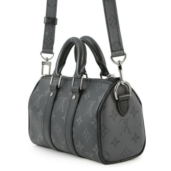 ルイヴィトン ハンドバッグ モノグラム・エクリプス/リバース キーポル XS M45947 ヴィトン 2wayショルダー メンズ 黒 ブラック