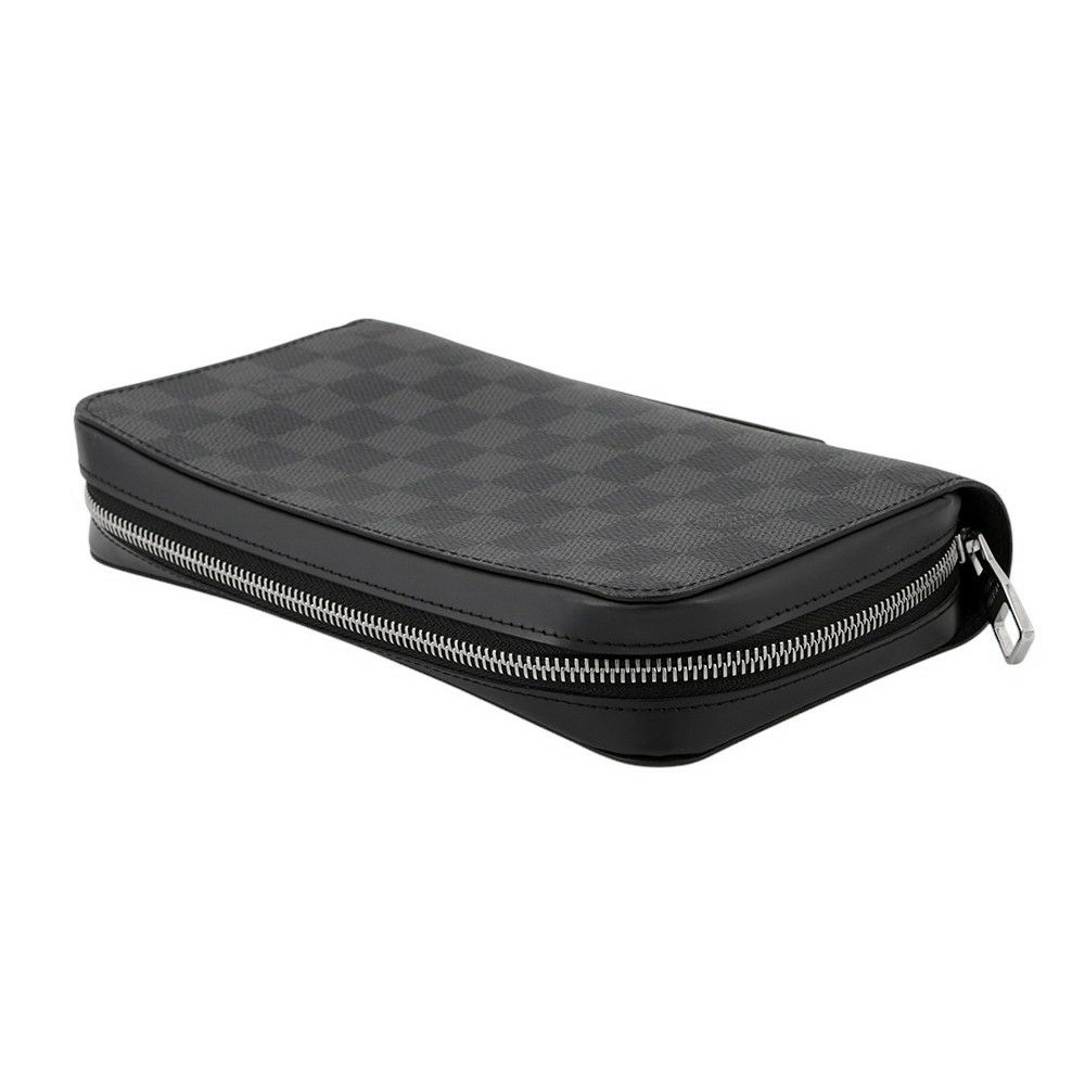 ルイヴィトン 長財布 ダミエ・グラフィット ジッピーXL ハンドル付き N41503 LOUIS VUITTON 財布 メンズ ブラック 黒