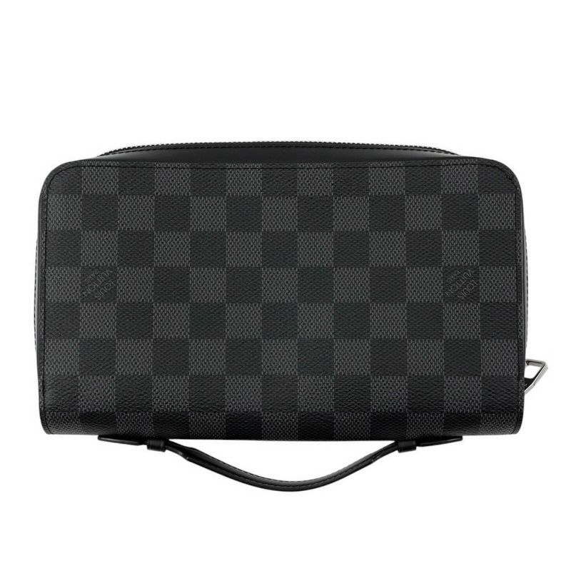 ルイヴィトン 長財布 ダミエ・グラフィット ジッピーXL ハンドル付き N41503 LOUIS VUITTON 財布 メンズ ブラック 黒