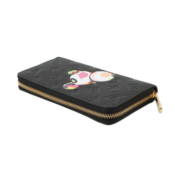 ルイヴィトン 長財布 モノグラム・アンプラント LV × TM ジッピー・ウォレット パンダ 日本限定 M14160 村上隆コラボ 黒 ブラック