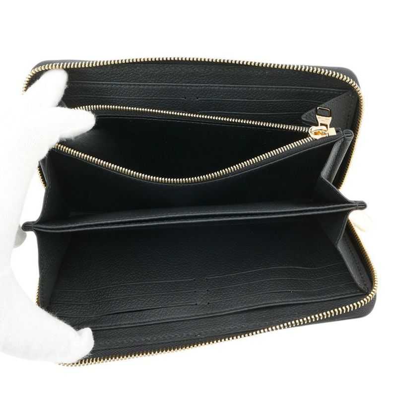 ルイヴィトン 長財布 モノグラム・アンプラント LV × TM ジッピー・ウォレット パンダ 日本限定 M14160 村上隆コラボ 黒 ブラック