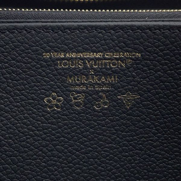 ルイヴィトン 長財布 モノグラム・アンプラント LV × TM ジッピー・ウォレット パンダ 日本限定 M14160 村上隆コラボ 黒 ブラック