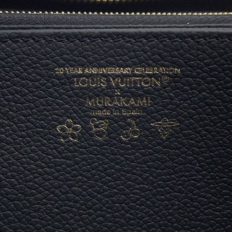 ルイヴィトン 長財布 モノグラム・アンプラント LV × TM ジッピー・ウォレット パンダ 日本限定 M14160 村上隆コラボ 黒 ブラック
