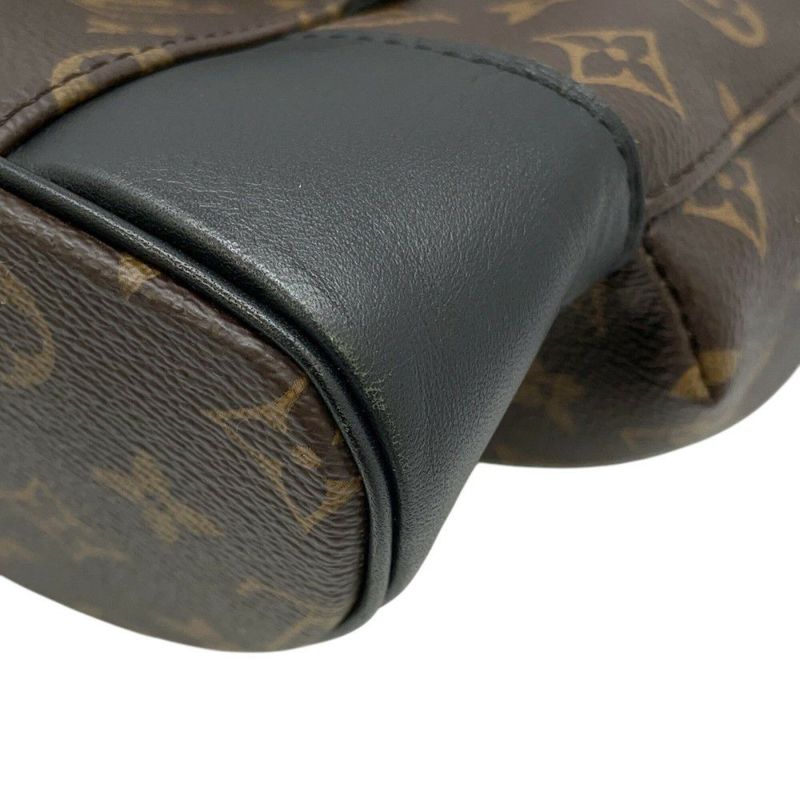 ルイヴィトン リュックサック モノグラム・マカサー クリストファーMM M43735 LOUIS VUITTON バックパック 黒 ブラック