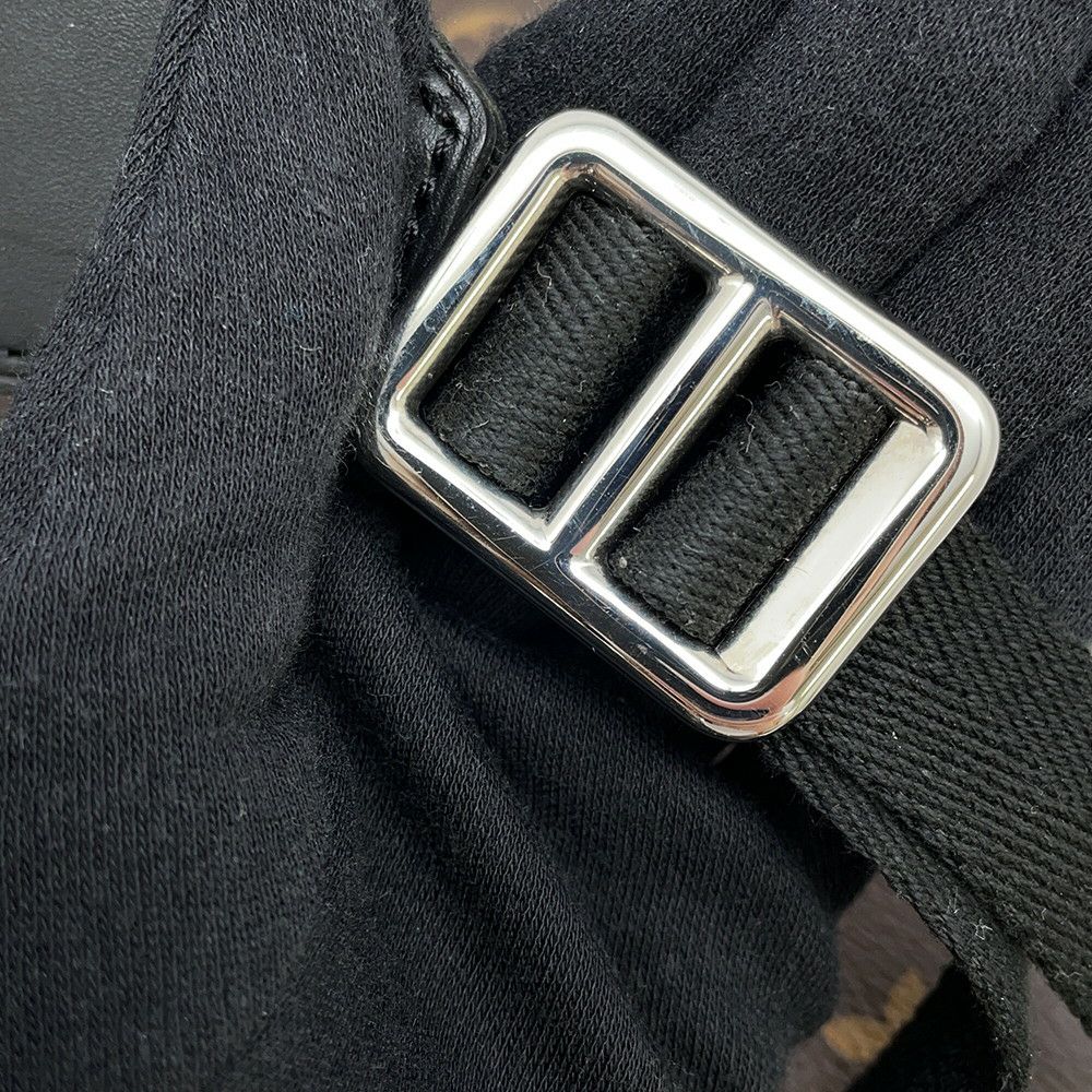 ルイヴィトン リュックサック モノグラム・マカサー クリストファーMM M43735 LOUIS VUITTON バックパック 黒 ブラック