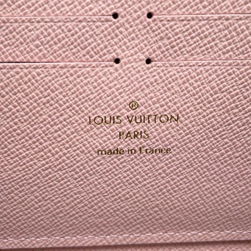 ルイヴィトン 長財布 ダミエ・エベヌ ポルトフォイユ・クレマンス N41626 ローズ・バレリーヌ
