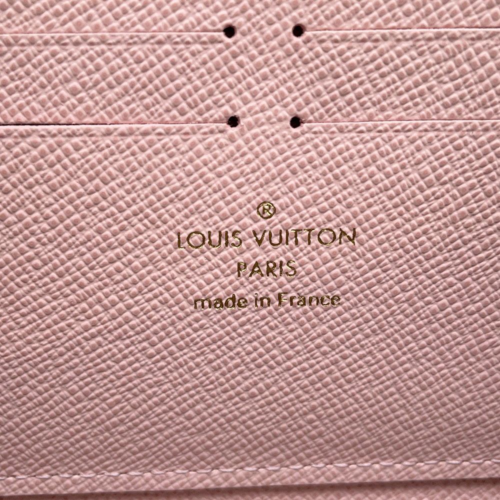 ルイヴィトン 長財布 ダミエ・エベヌ ポルトフォイユ・クレマンス N41626 ローズ・バレリーヌ