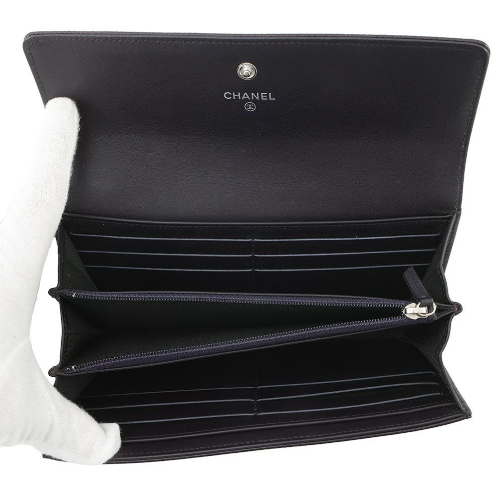シャネル 長財布 ココマーク キャビアスキン A50070 CHANEL 財布 二つ折り長財布