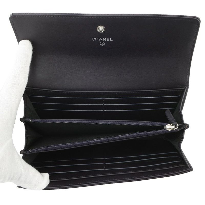 シャネル 長財布 ココマーク キャビアスキン A50070 CHANEL 財布 二つ折り長財布