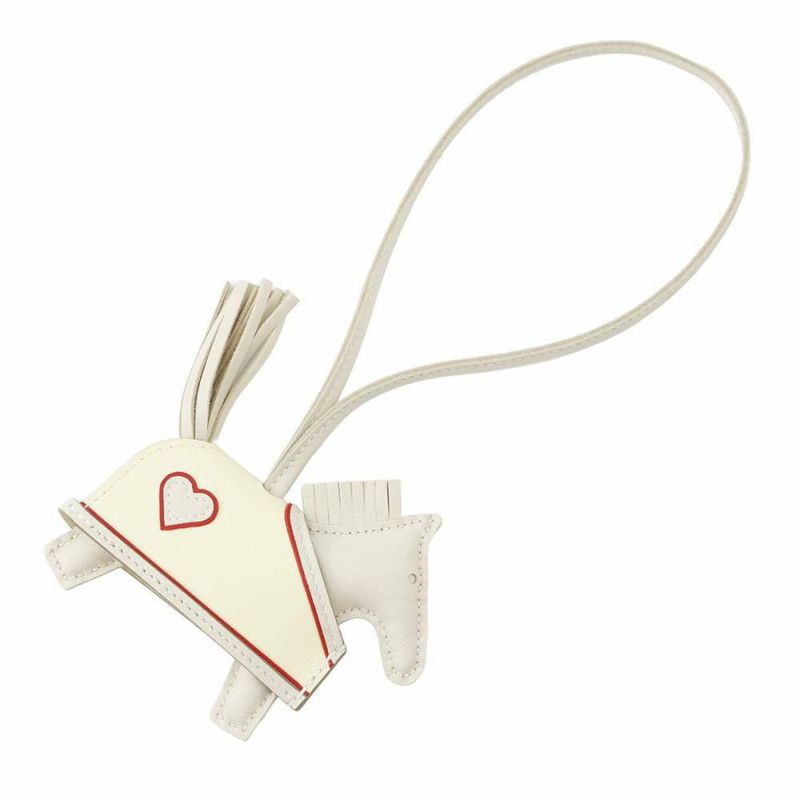 エルメス バッグチャーム ロデオPM ロベオクール クレ/ジョーヌミルトン/ルージュラデュ ラムスキン K刻印 チャーム オーナメント