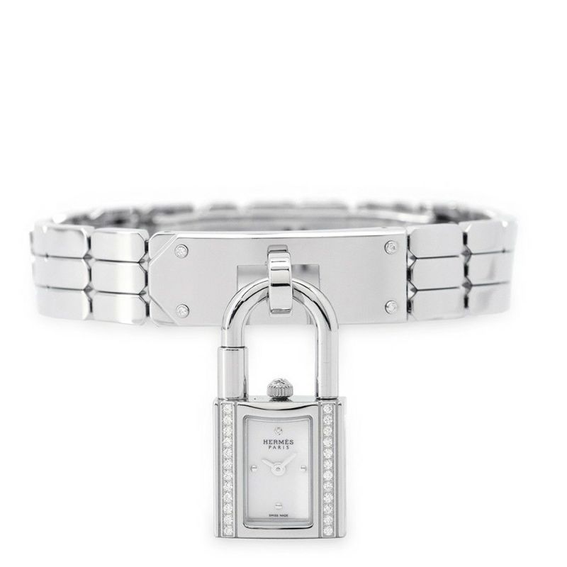 エルメス ケリーウォッチ ダイヤベゼル KE4.130.130 HERMES 腕時計 スパークリングホワイトラッカー文字盤
