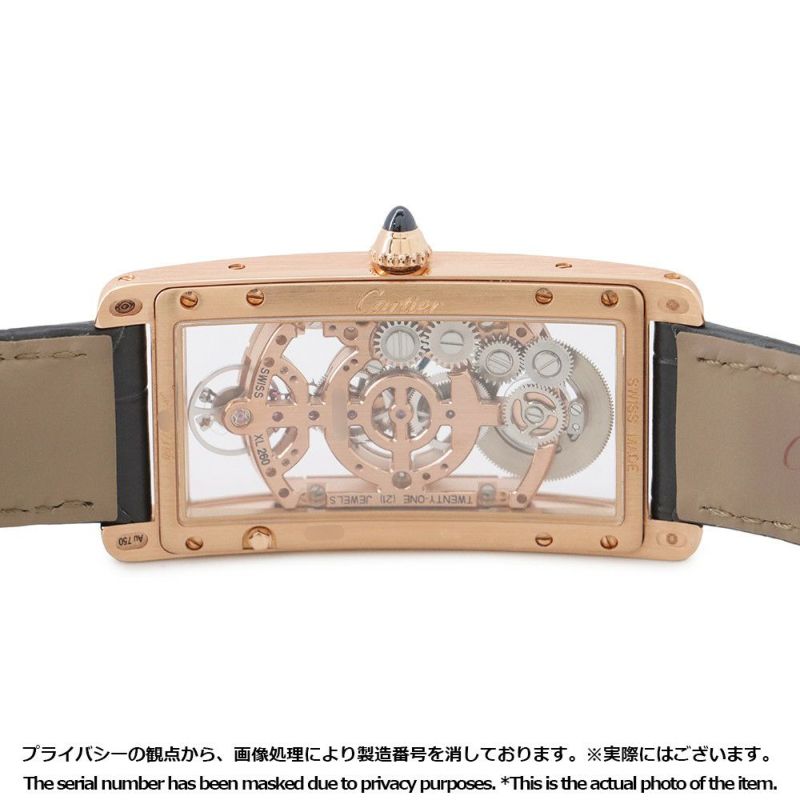 カルティエ タンク サントレ LM 100本限定 WHTA0008 Cartier 腕時計 スケルトン文字盤