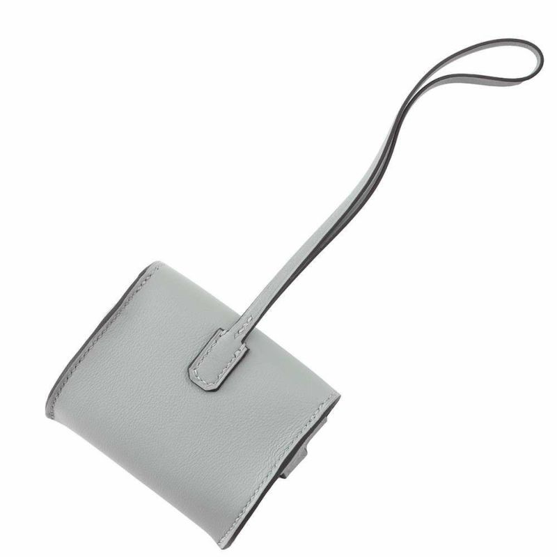 エルメス バッグチャーム ケリー フェスティバル チャーム ブルーグラシエ/ゴールド金具 スイフト K刻印